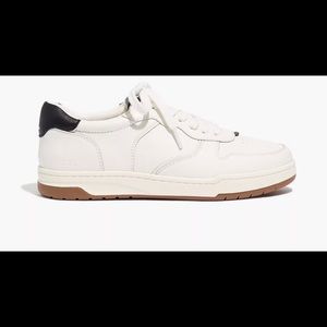 Madewell Court Sneakers in White and Black Leather